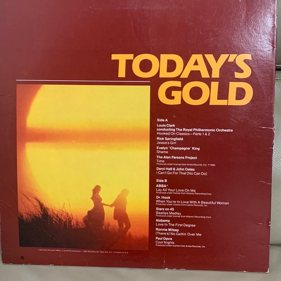 Today’s Gold Various Artists 1982 Vinyl Record - Picture 2 of 2